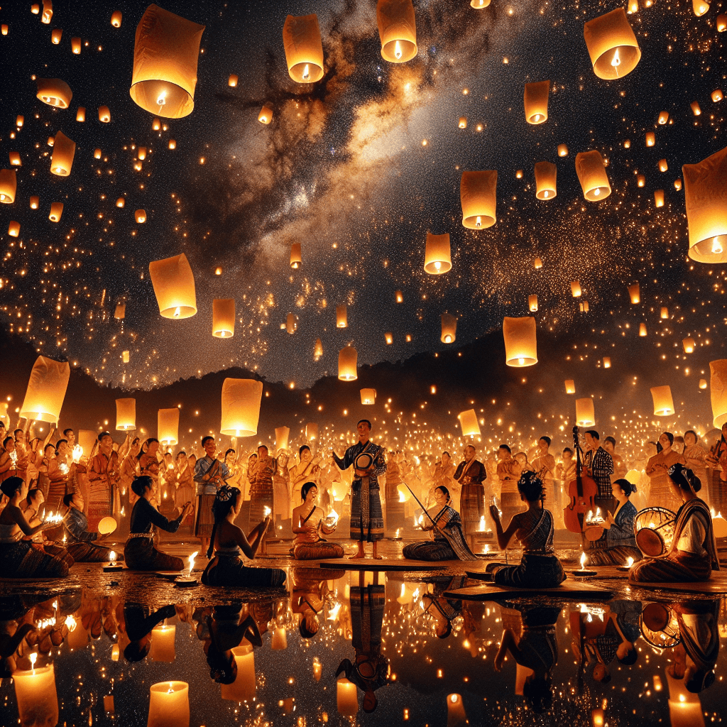 Yee Peng Lantern Festival - Chiang Mai DIY Paint By Numbers