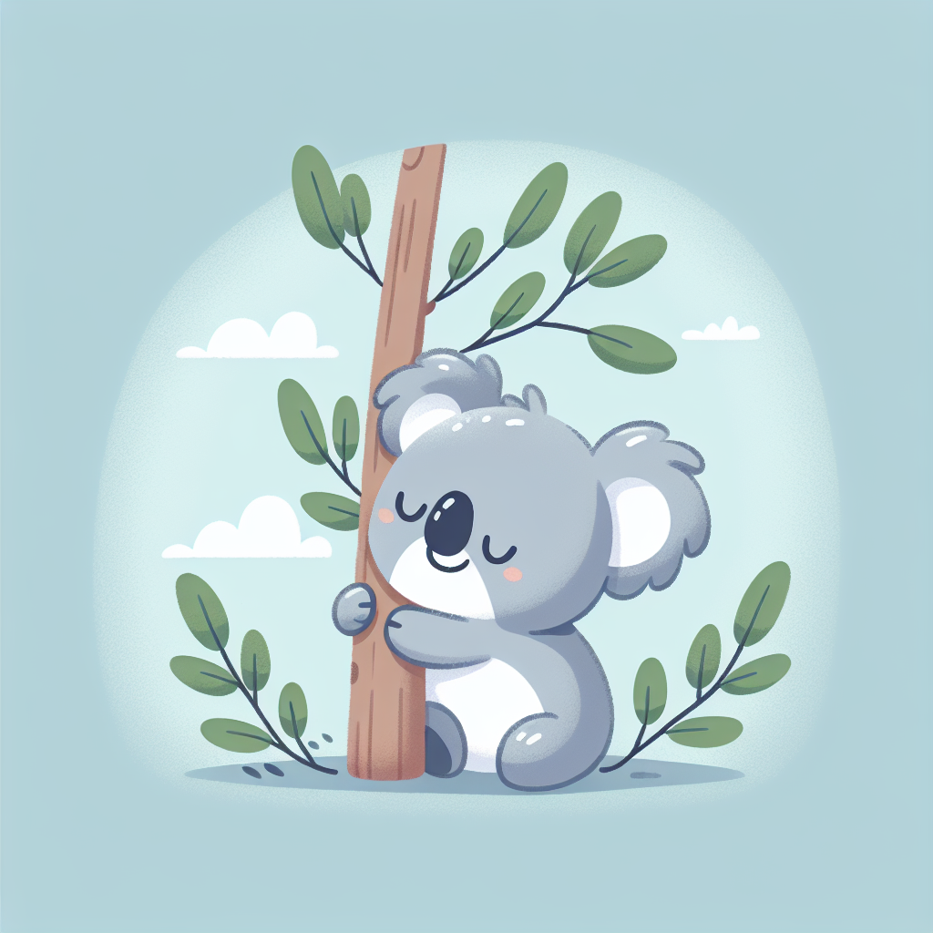 Curious Koala Tree Hug Paint By Numbers Art