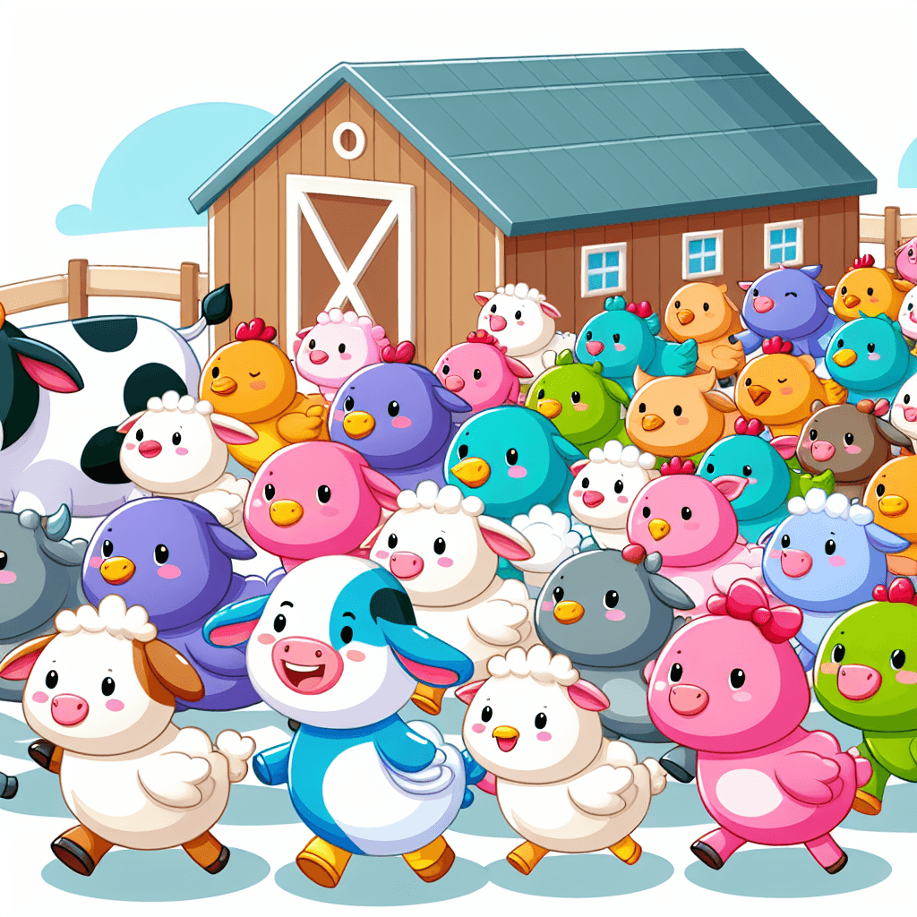 Farm Animal Parade Paint By Numbers