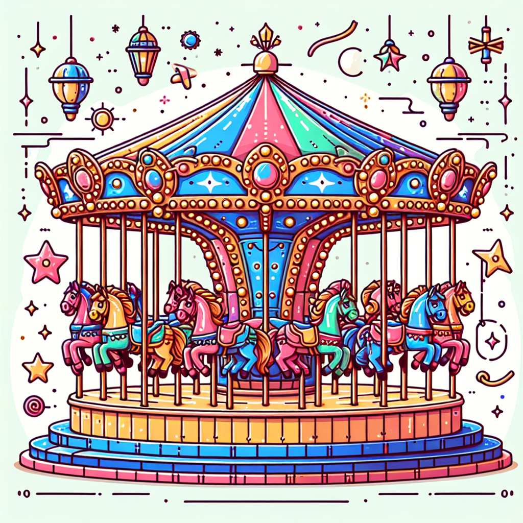 Colorful Carousel Of Dreams Painting By Numbers Kit