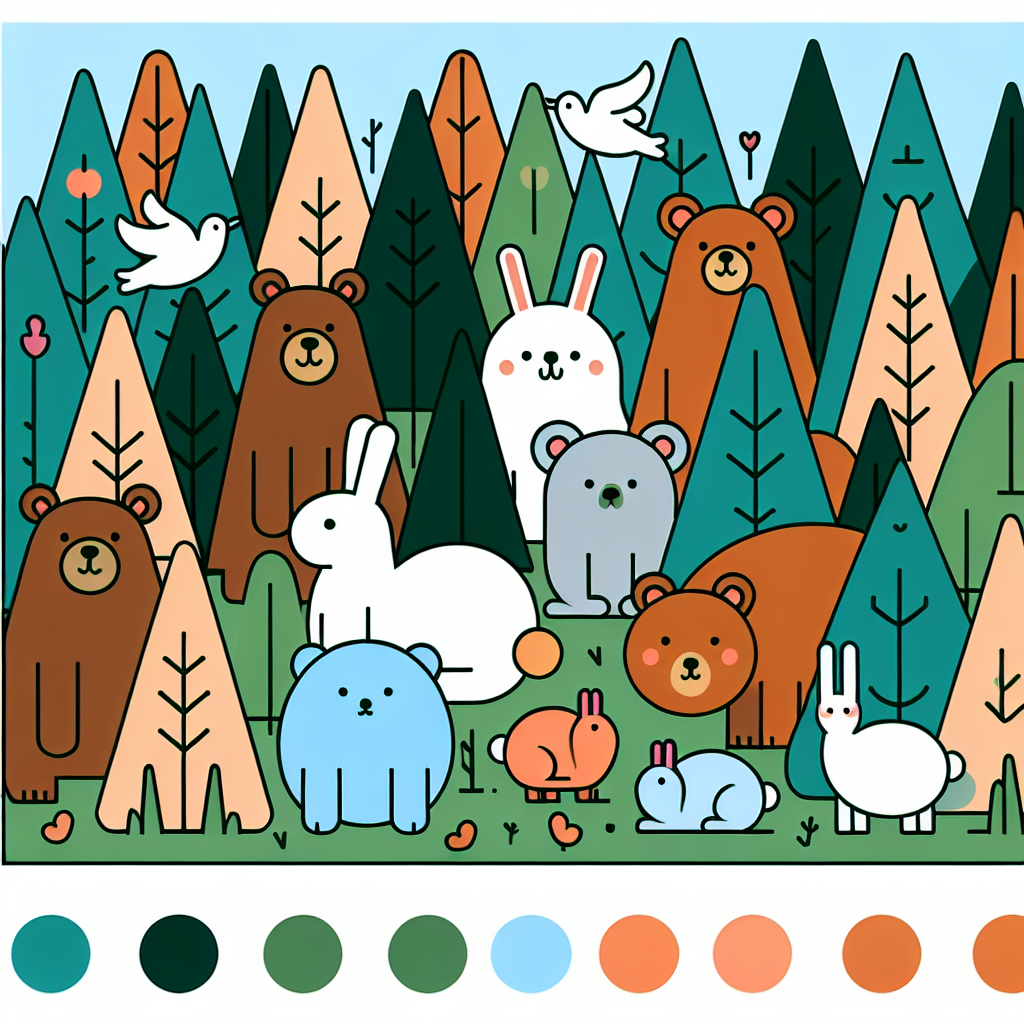 Furry Friends Forest Painting By Numbers Kit
