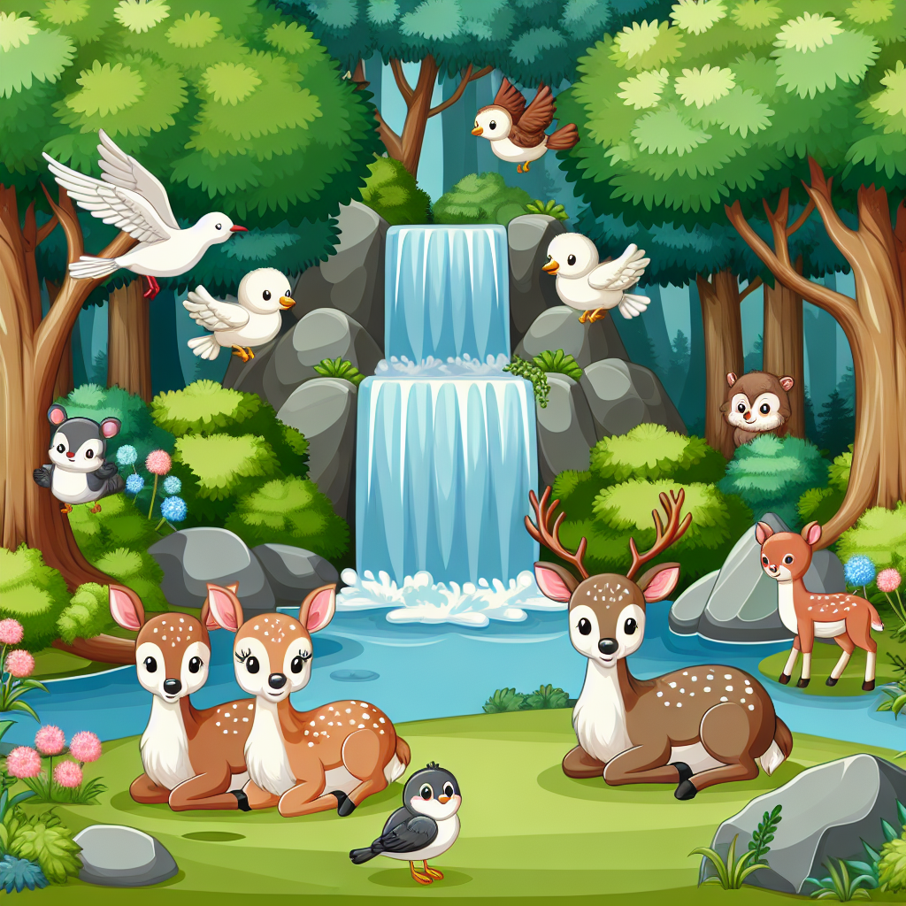 Woodland Waterfall Wonder Paint By Color