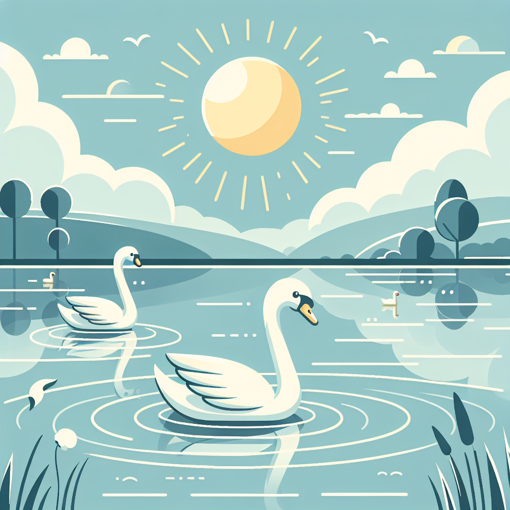 Majestic Swan Lake Number Painting