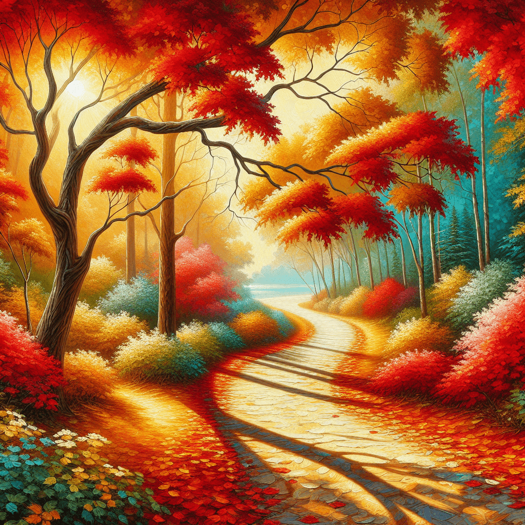 Dreamy Autumn Pathway Painting By Numbers Kit