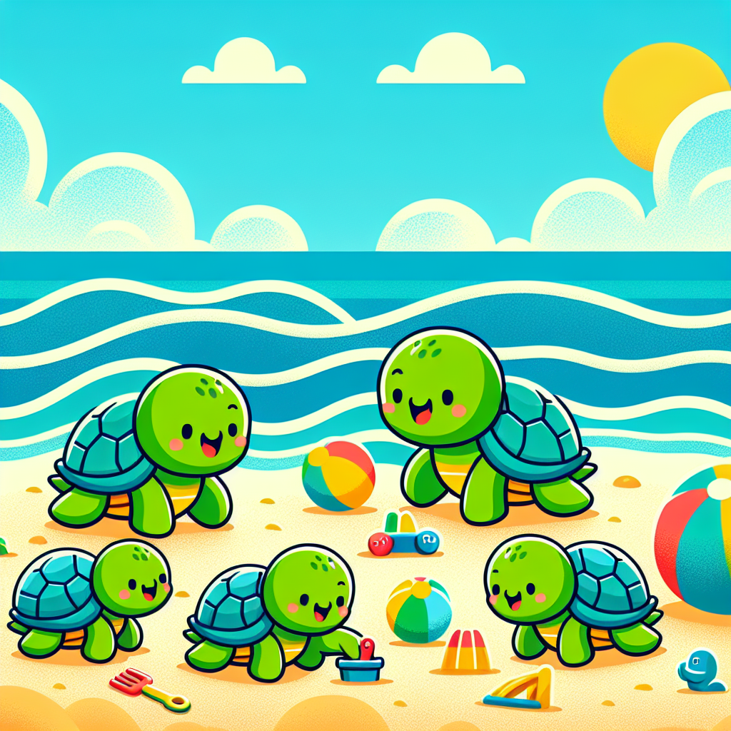 Jolly Turtle Family DIY Paint By Numbers