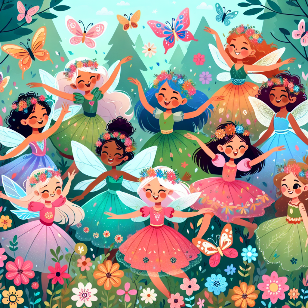 Playful Woodland Fairies Paint By Numbers Art