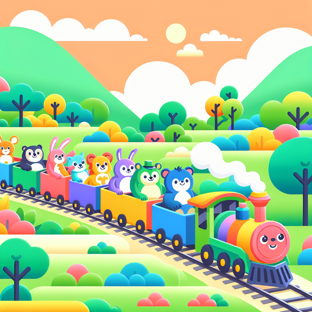 Merry Train Ride Number Painting