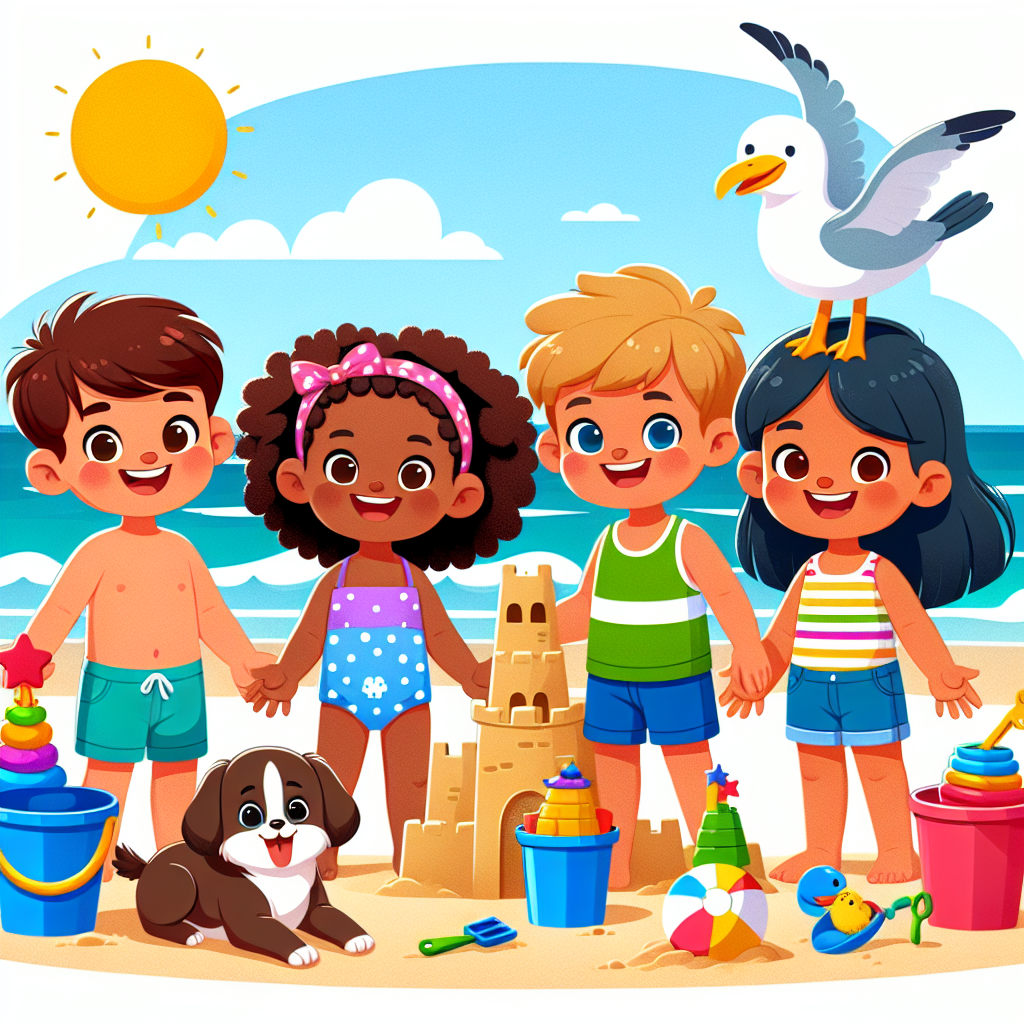 Friends At The Beach DIY Paint By Numbers