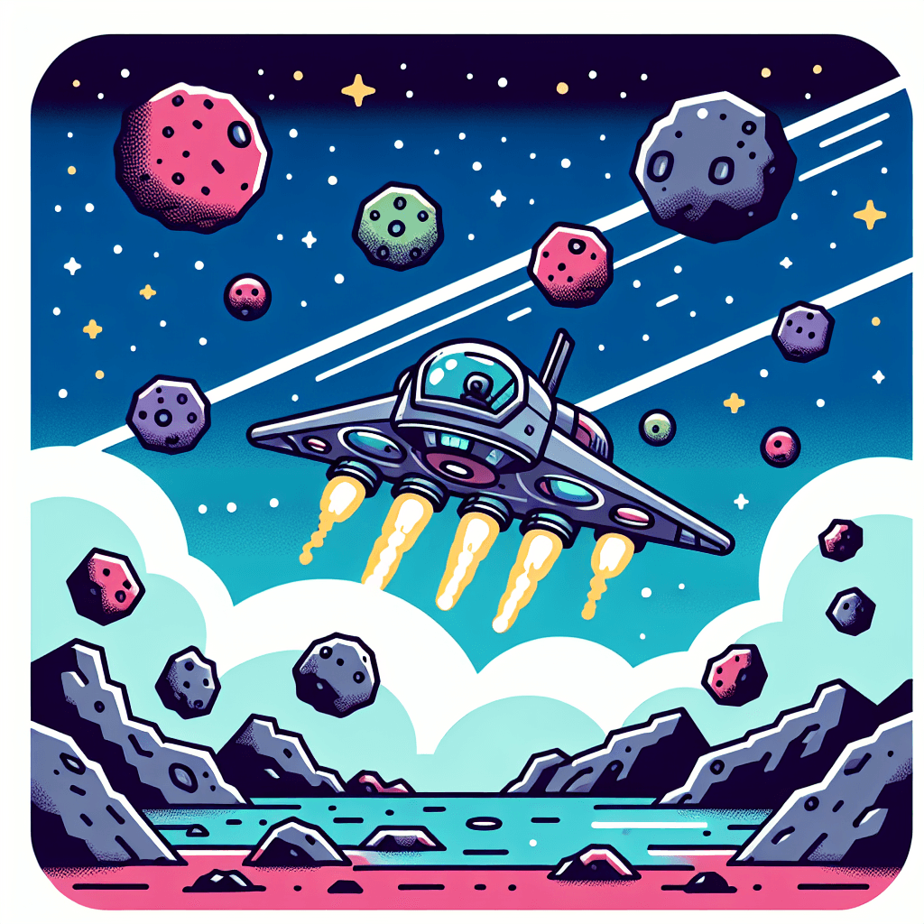 Outer Space Adventures: The Asteroid Belt Paint By Numbers Art