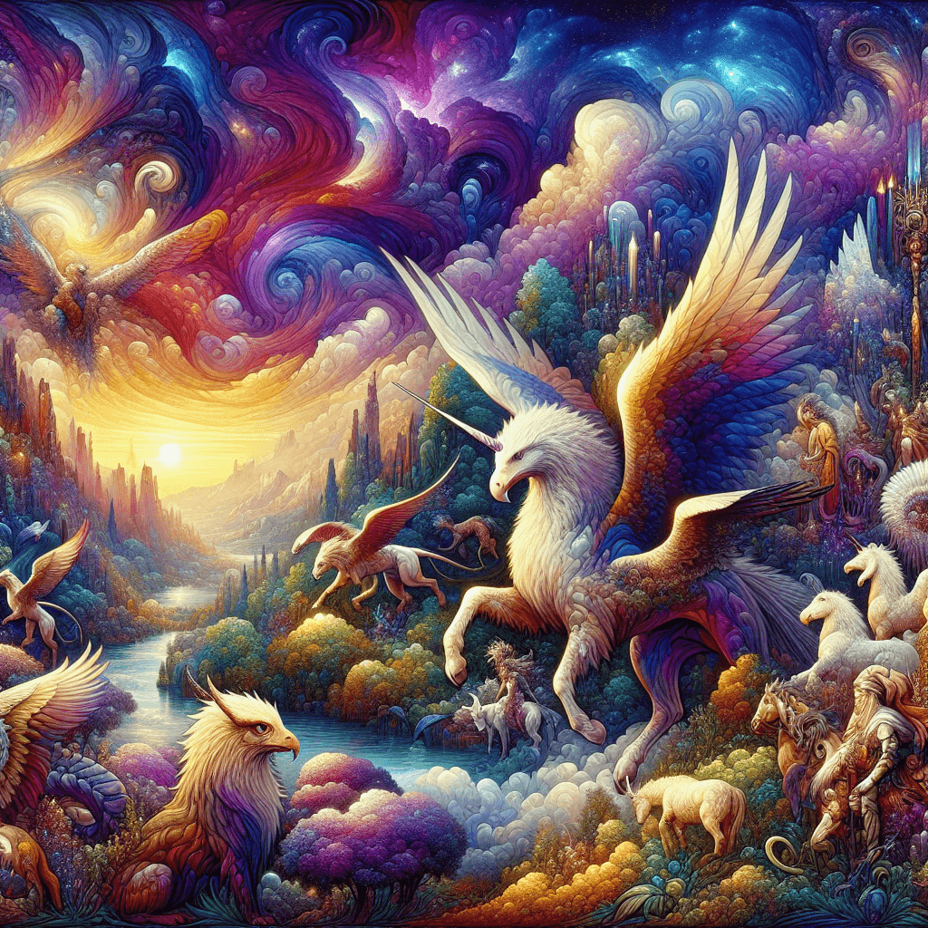 Intriguing Mythical Beasts Painting Number Kit