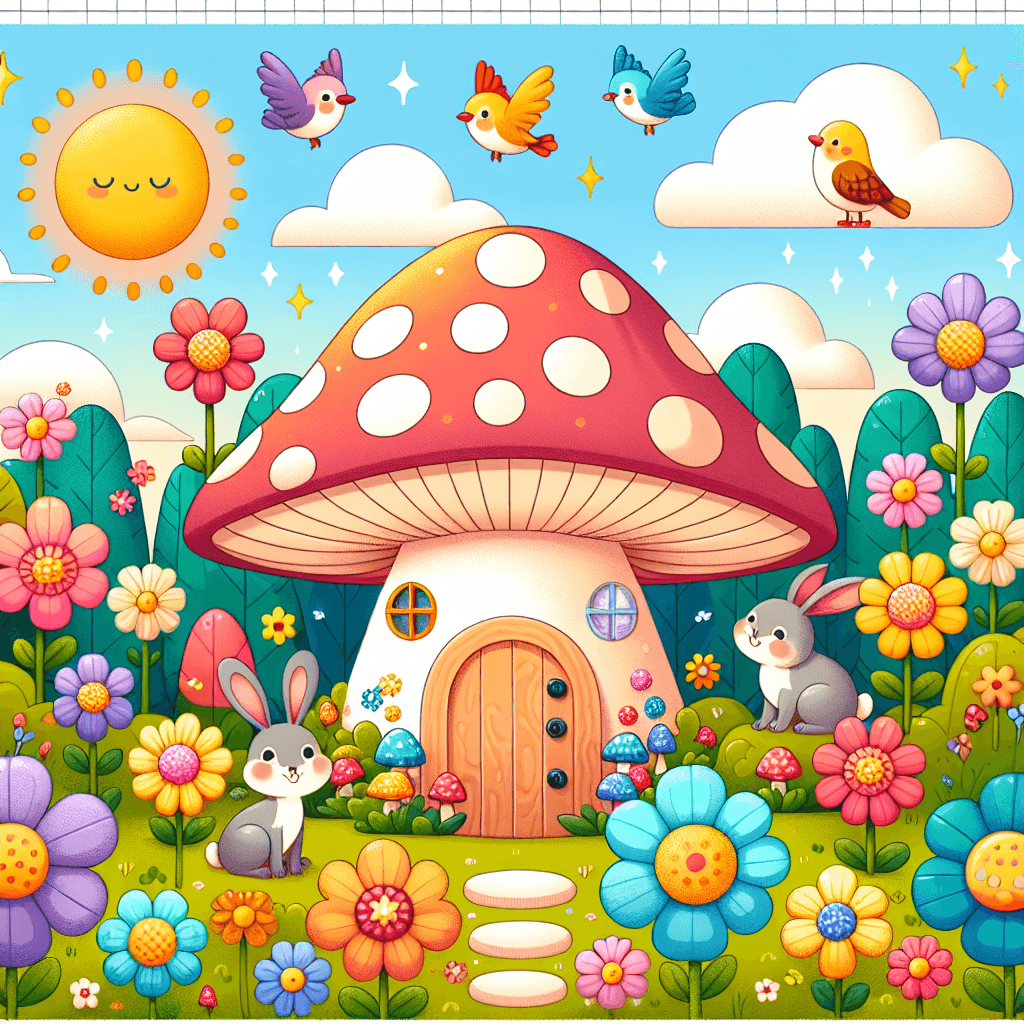 Magical Mushroom House Paint By Numbers Art