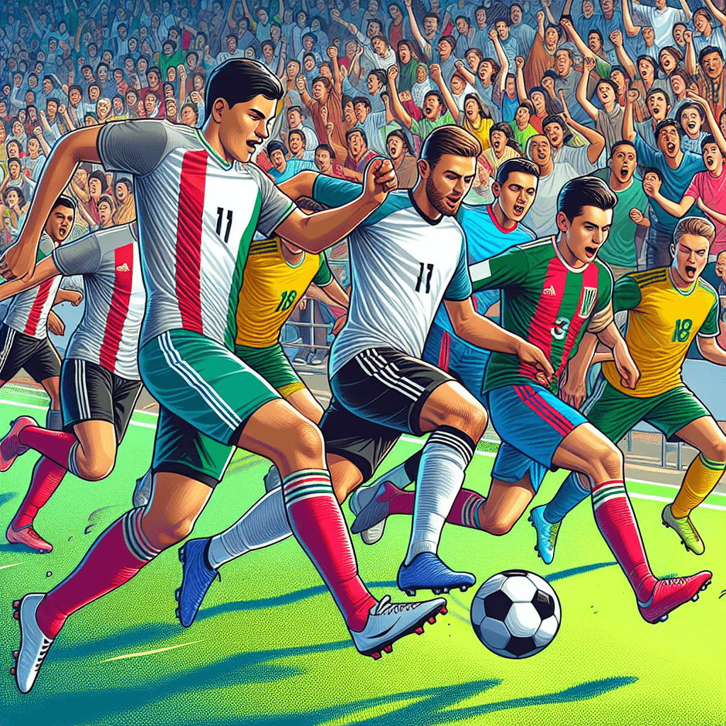 Energetic Soccer Match Paint By Number