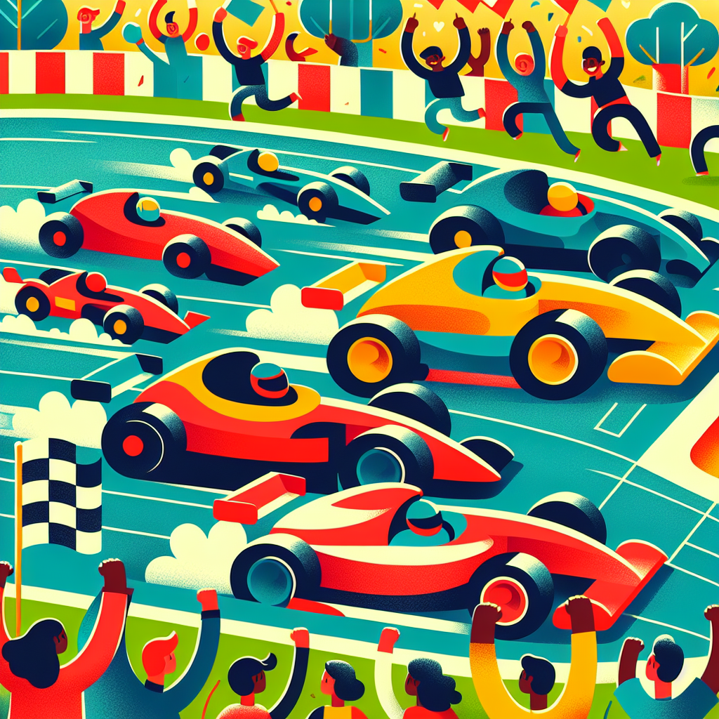 Rainbow Race Cars Paint By Color