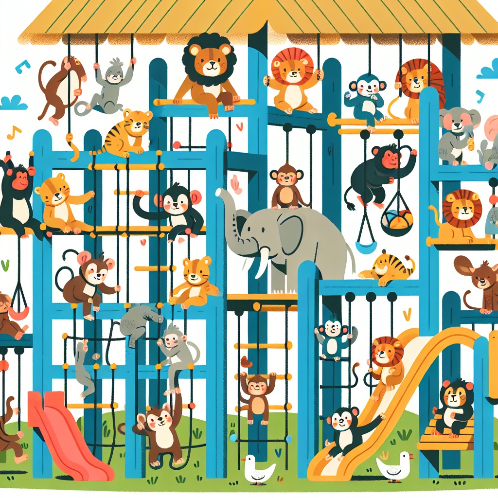 Safari Jungle Gym Paint By Numbers