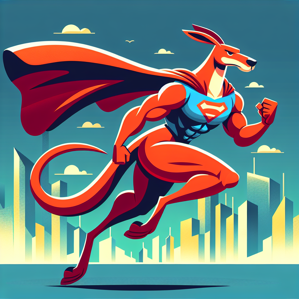 Superhero Kangaroo Paint By Color