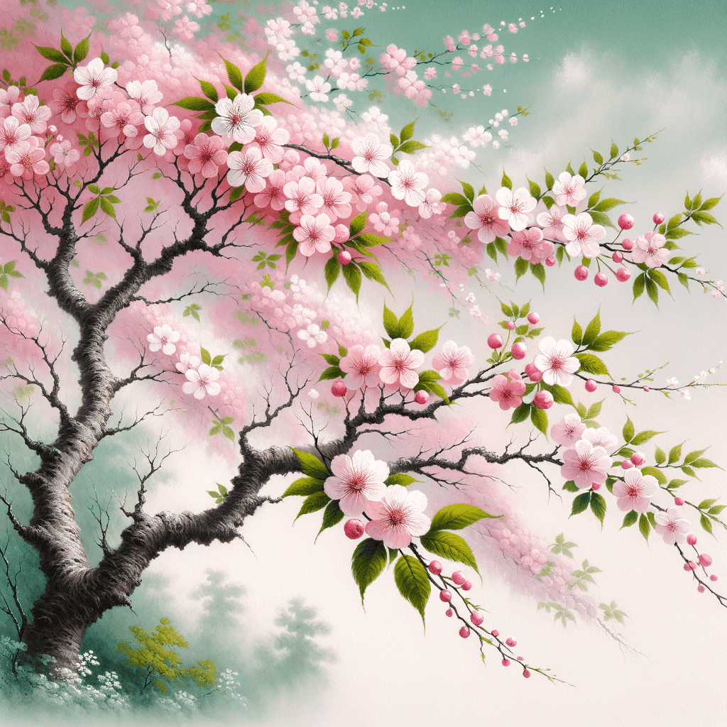 Serenity Of Cherry Blossoms Paint By Numbers