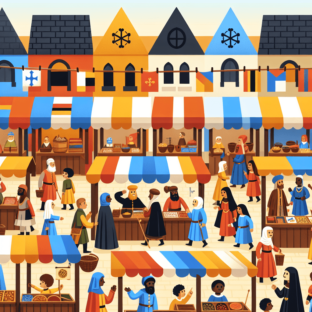 Medieval Market Mayhem Painting By Numbers Kit