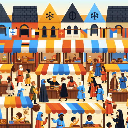 Medieval Market Mayhem Painting By Numbers Kit