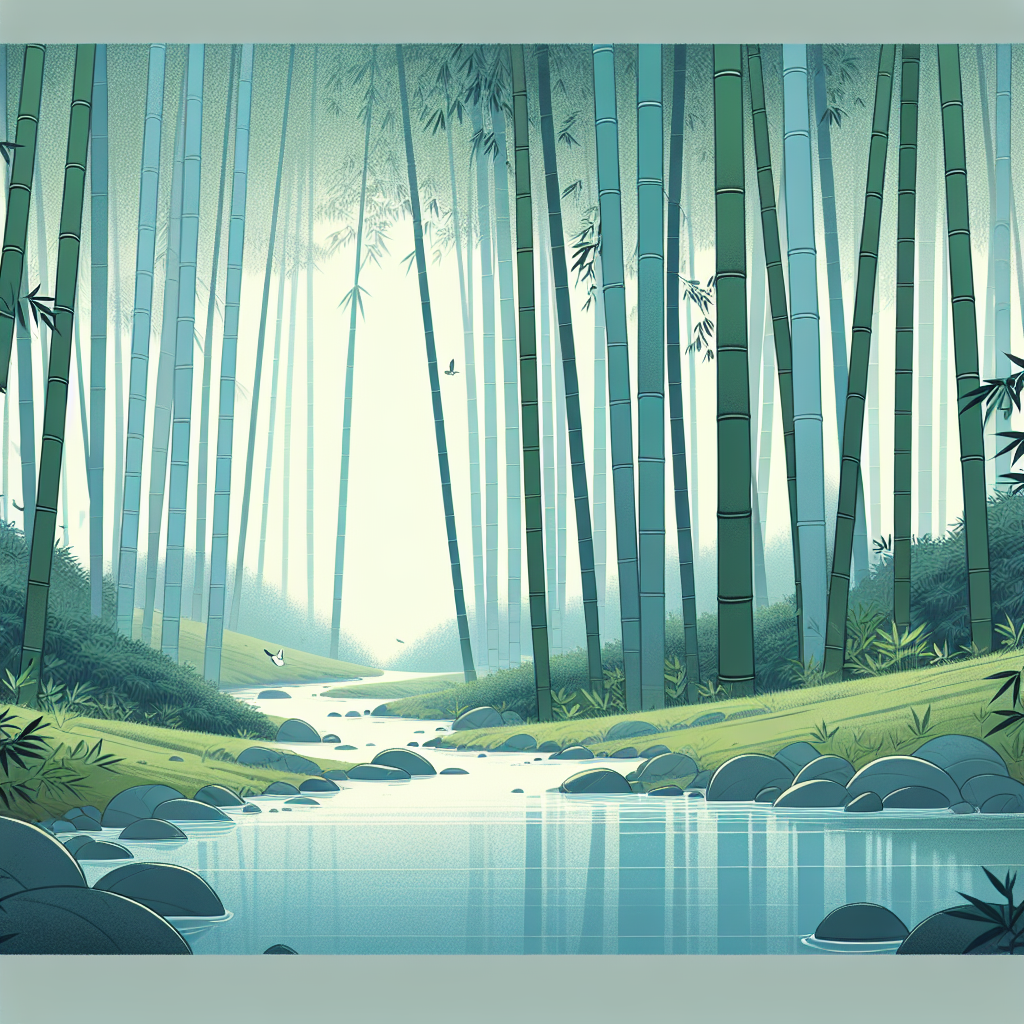 Peaceful Bamboo Forest Painting Number Kit