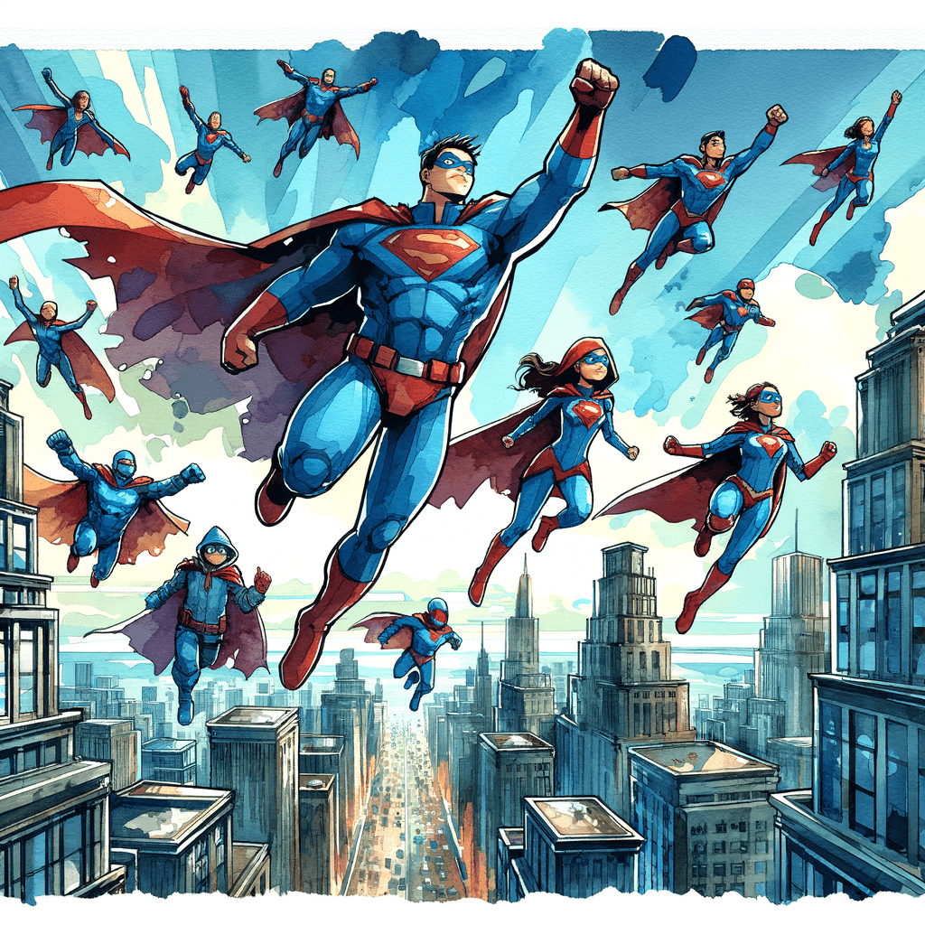 Superhero Adventures Numbered Painting Kits