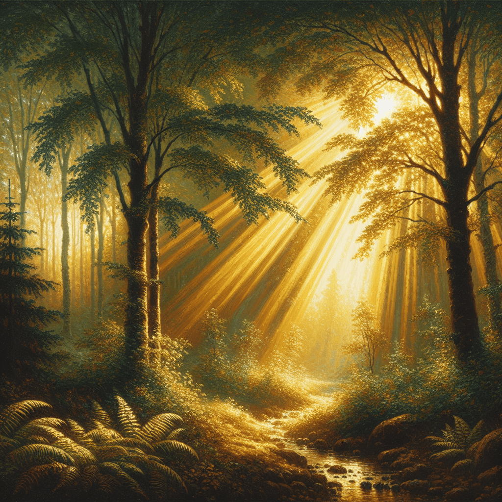 Enchanting Forest Light Number Painting