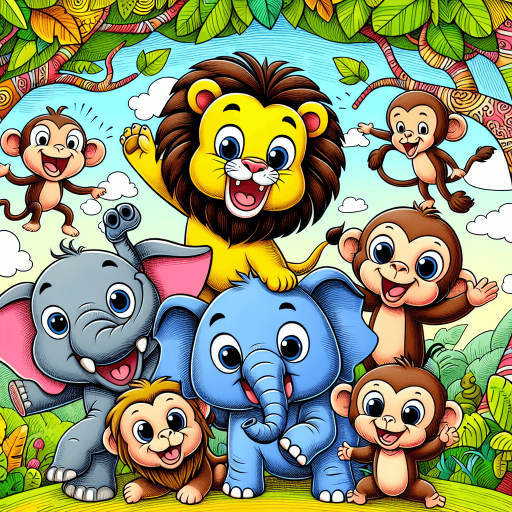 Colorful Jungle Jamboree Paint By Numbers Kits