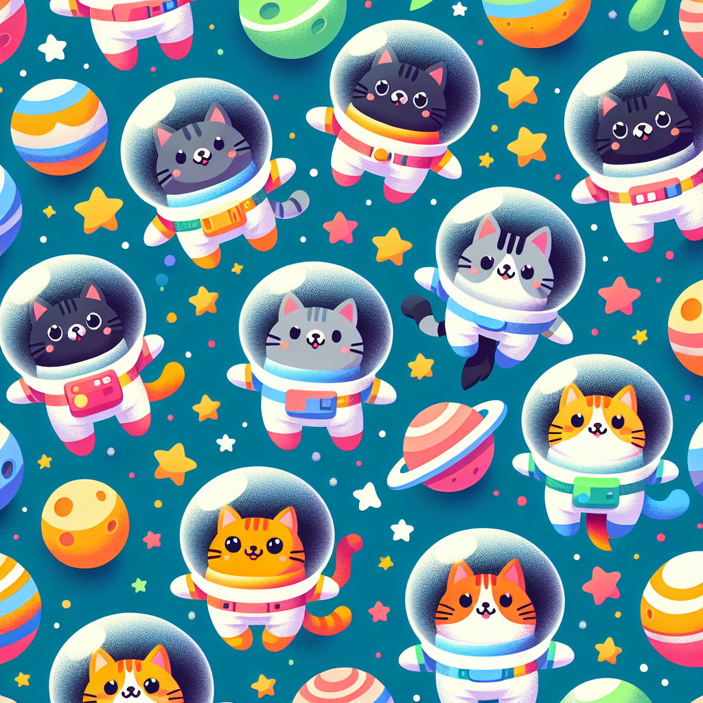 Curious Space Cats Numbered Painting Kits