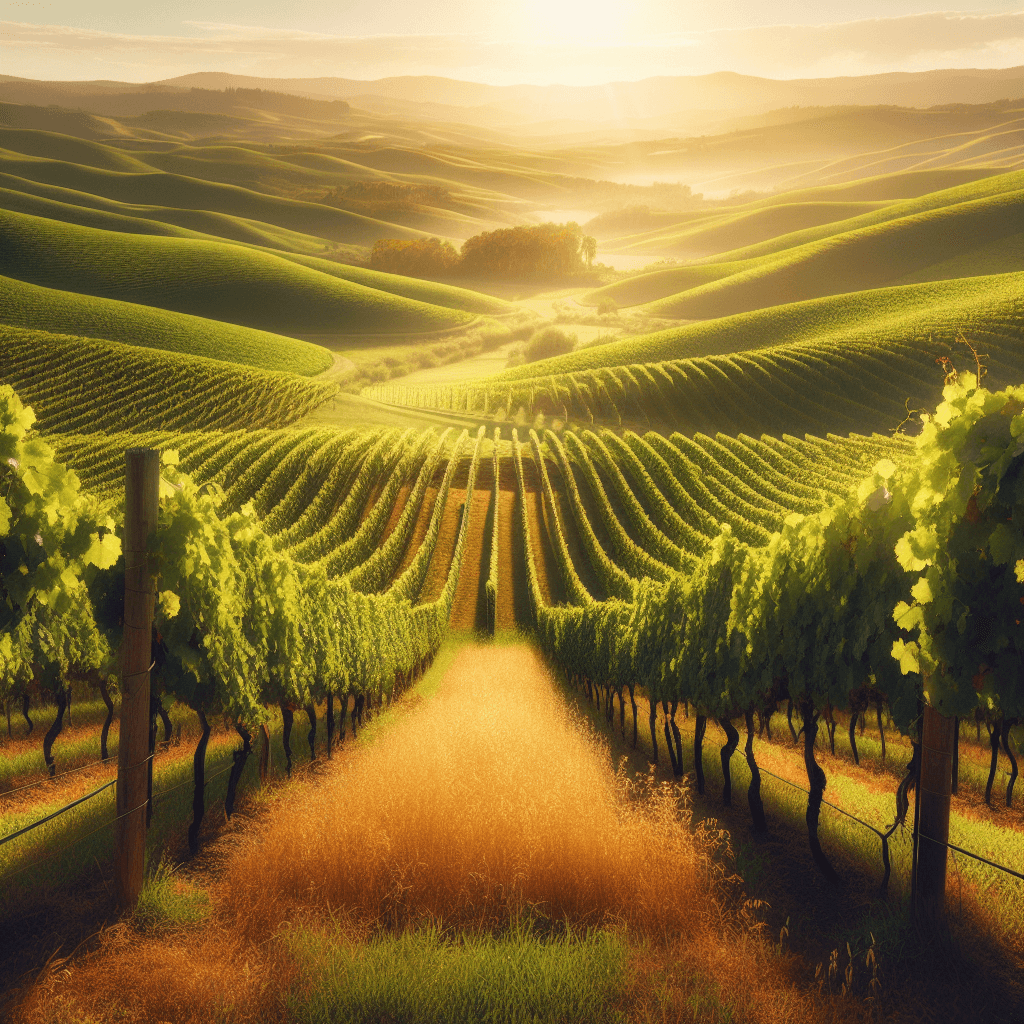 Sunny Vineyard Vista Painting Number Kit