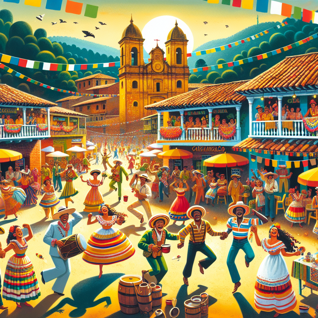 Folk Festivals Of Guatape Number Painting
