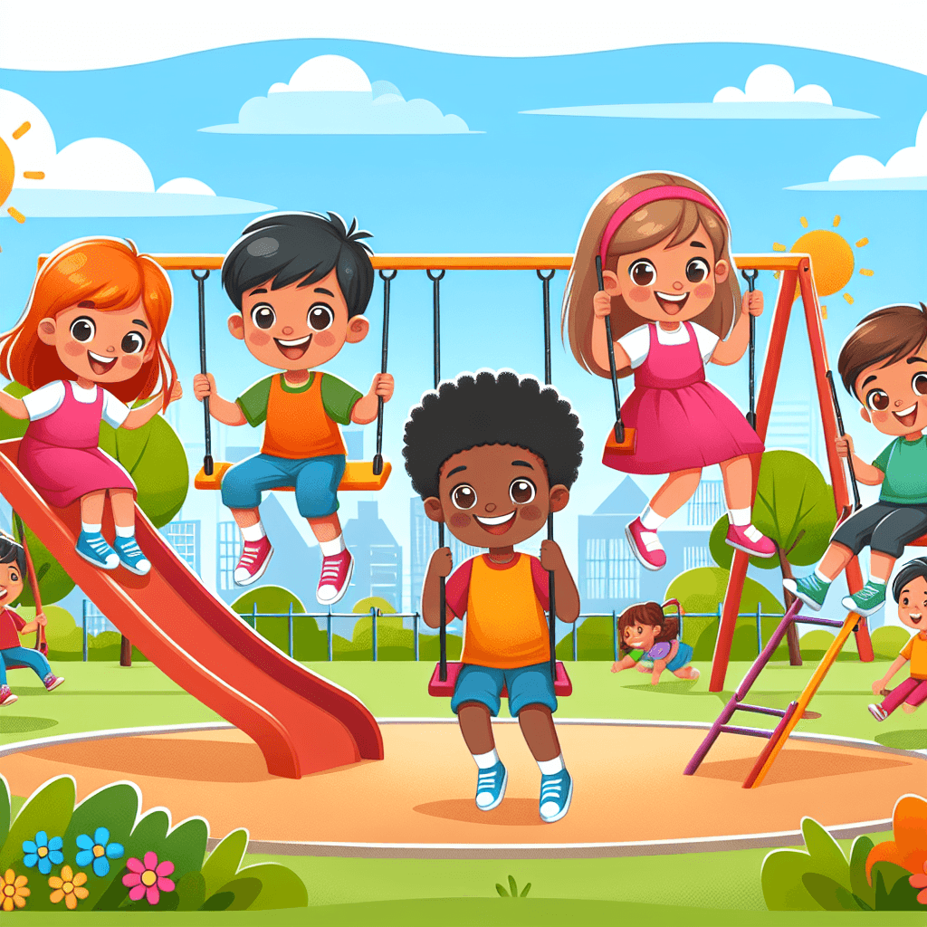 Energetic Playground Fun Paint By Number