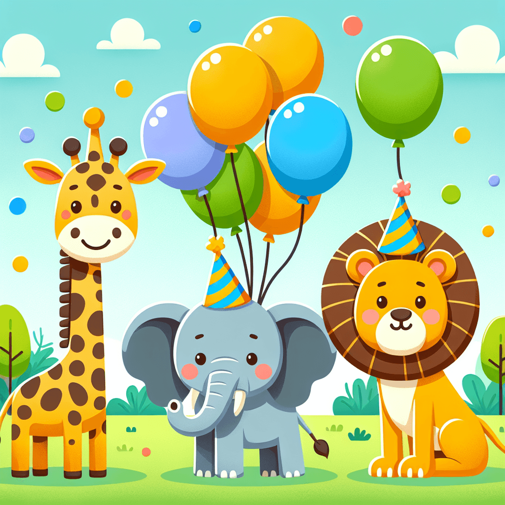 Zoo Animals Celebration DIY Paint By Numbers