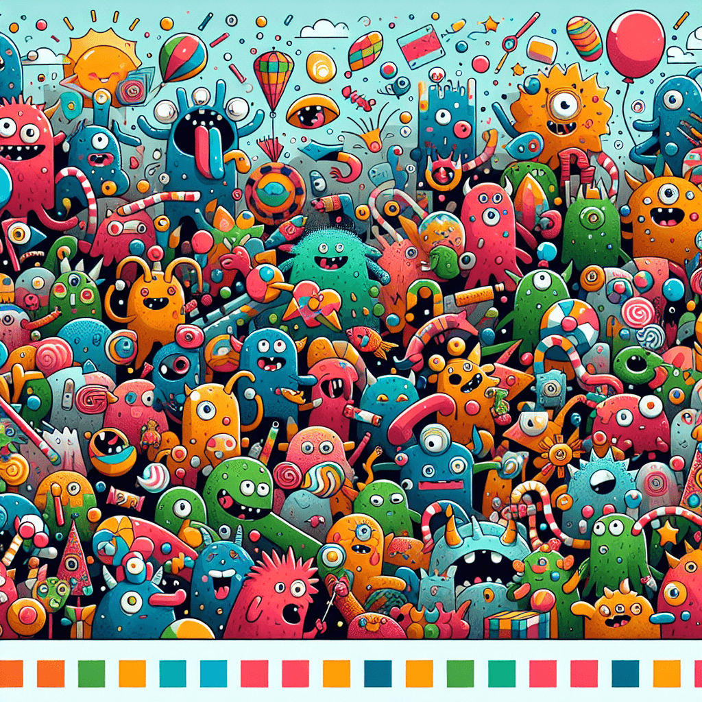 Friendly Monster Mash-Up Number Painting