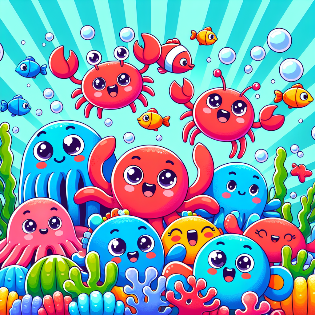 Silly Underwater Friends Numbered Painting Kits