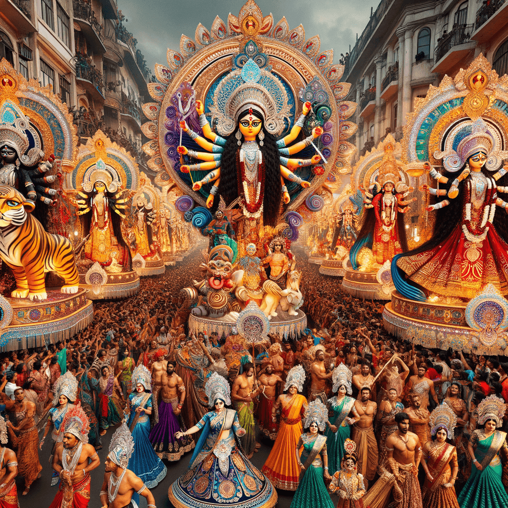 Durga Puja Carnival - Kolkata Number Painting