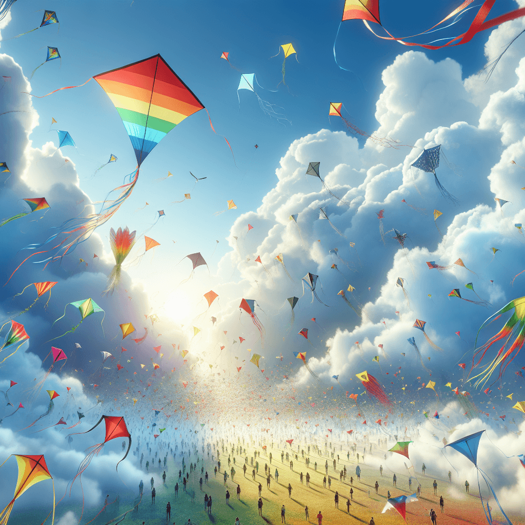 Vibrant Festival Of Kites Paint By Color