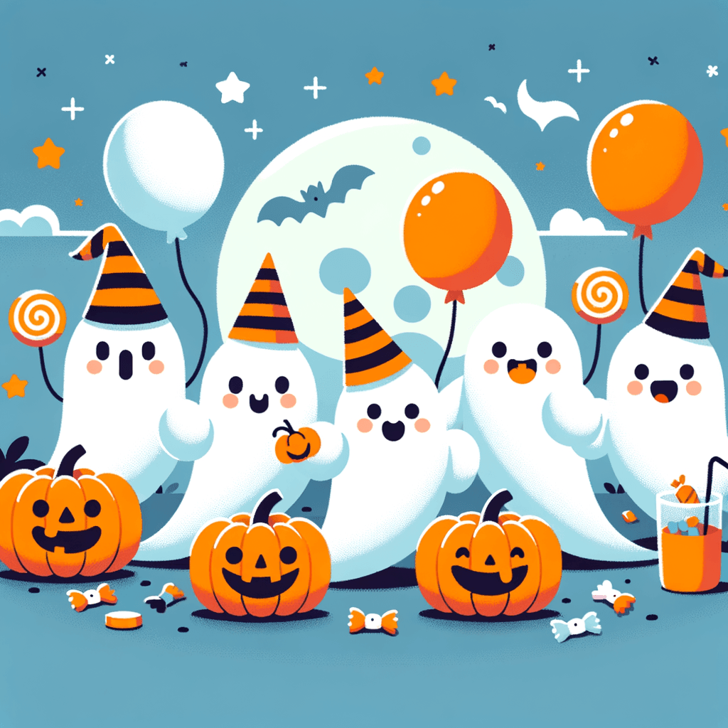 Friendly Ghosts' Halloween Party Paint By Number