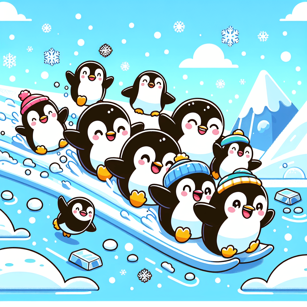 Happy Playful Penguins Paint By Numbers