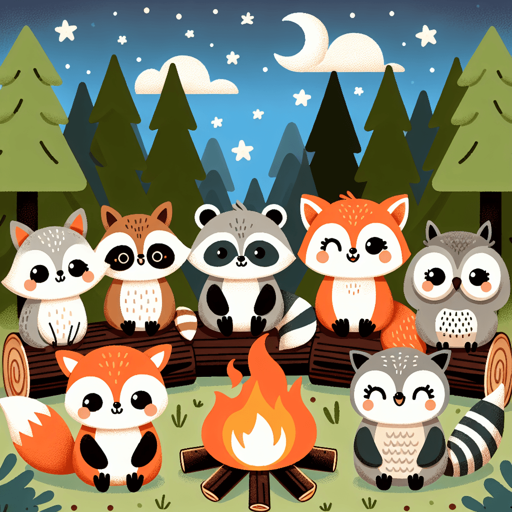 Cute Critters Camping Numbered Painting Kits