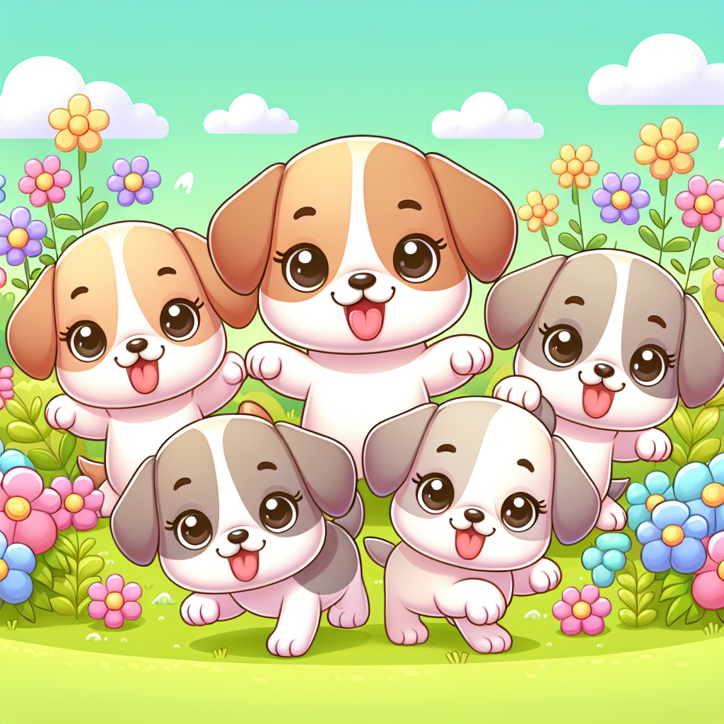 Playful Puppy Palooza Paint By Numbers Art