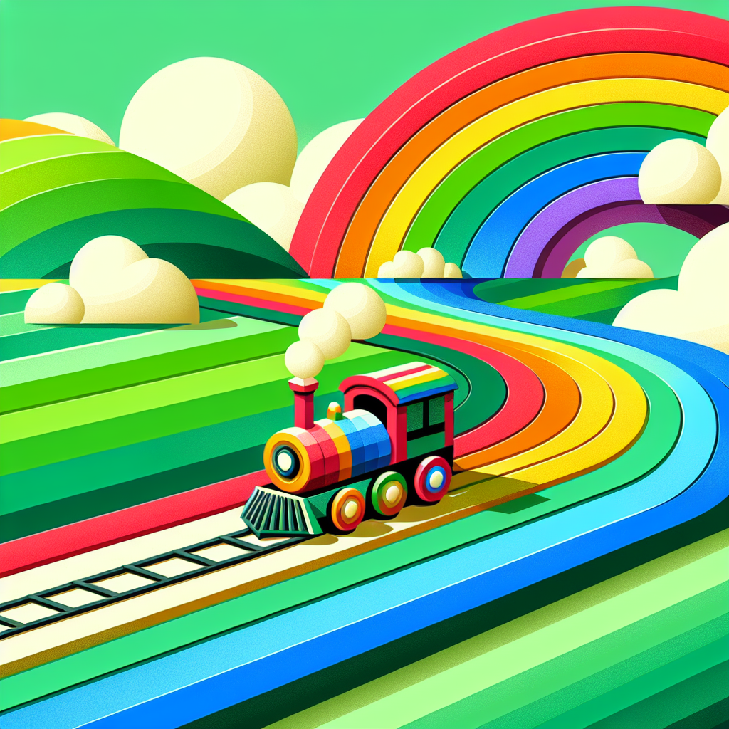 Rainbow Train Adventure DIY Paint By Numbers