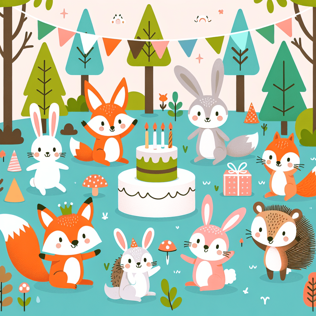 Woodland Animal Party Numbered Painting Kits