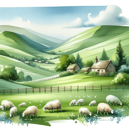 Peaceful Countryside Escape Painting By Numbers Kit