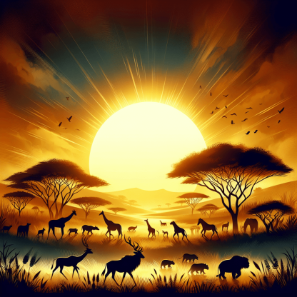 Majestic Savannah Sunrise DIY Paint By Numbers
