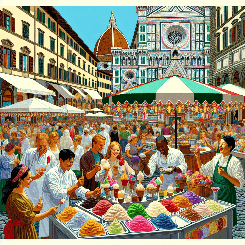 Florence Gelato Festival - Italy Numbered Painting Kits