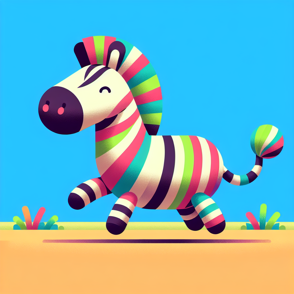 Wacky Zebra Paint By Numbers Art