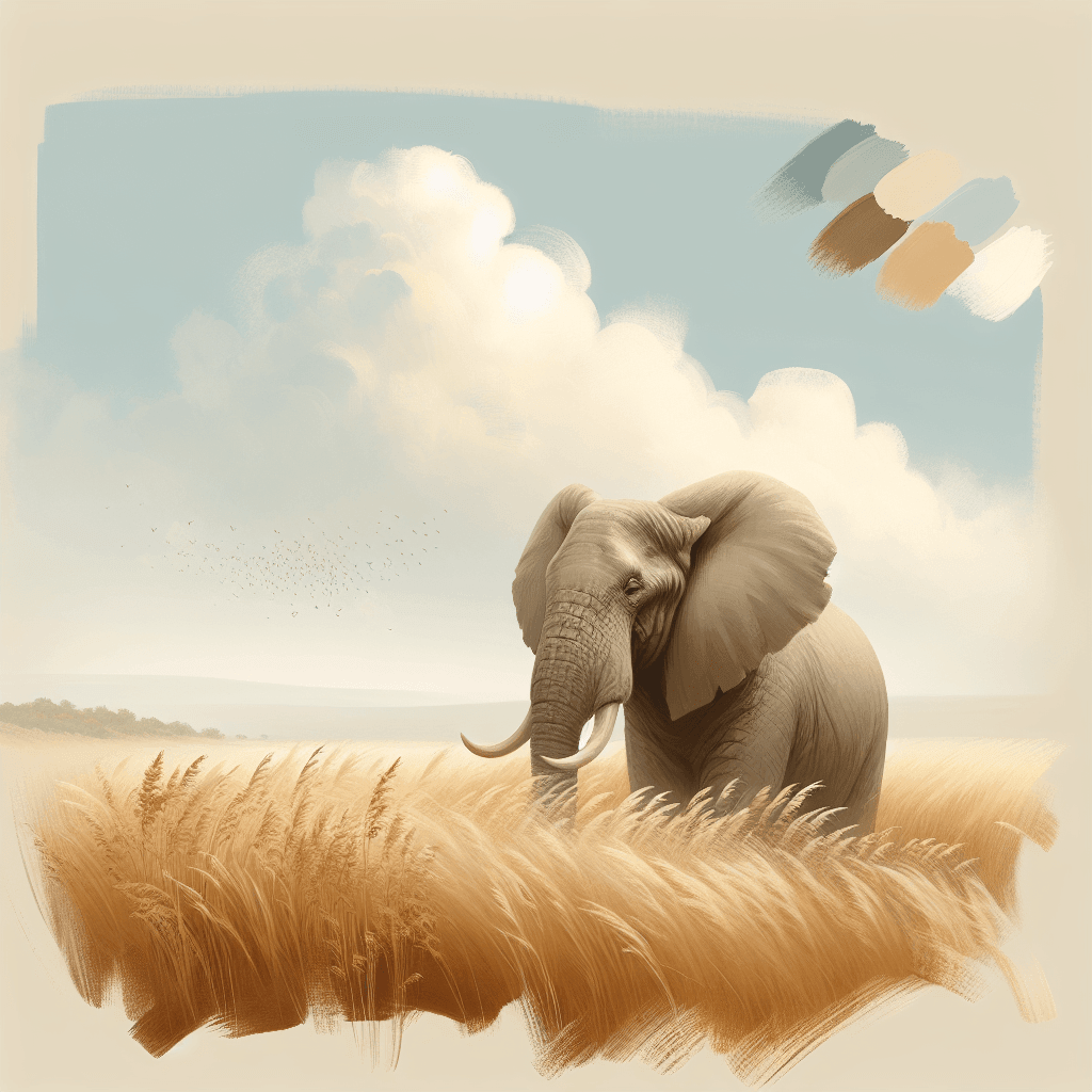 Elephant's Gentle Journey DIY Paint By Numbers