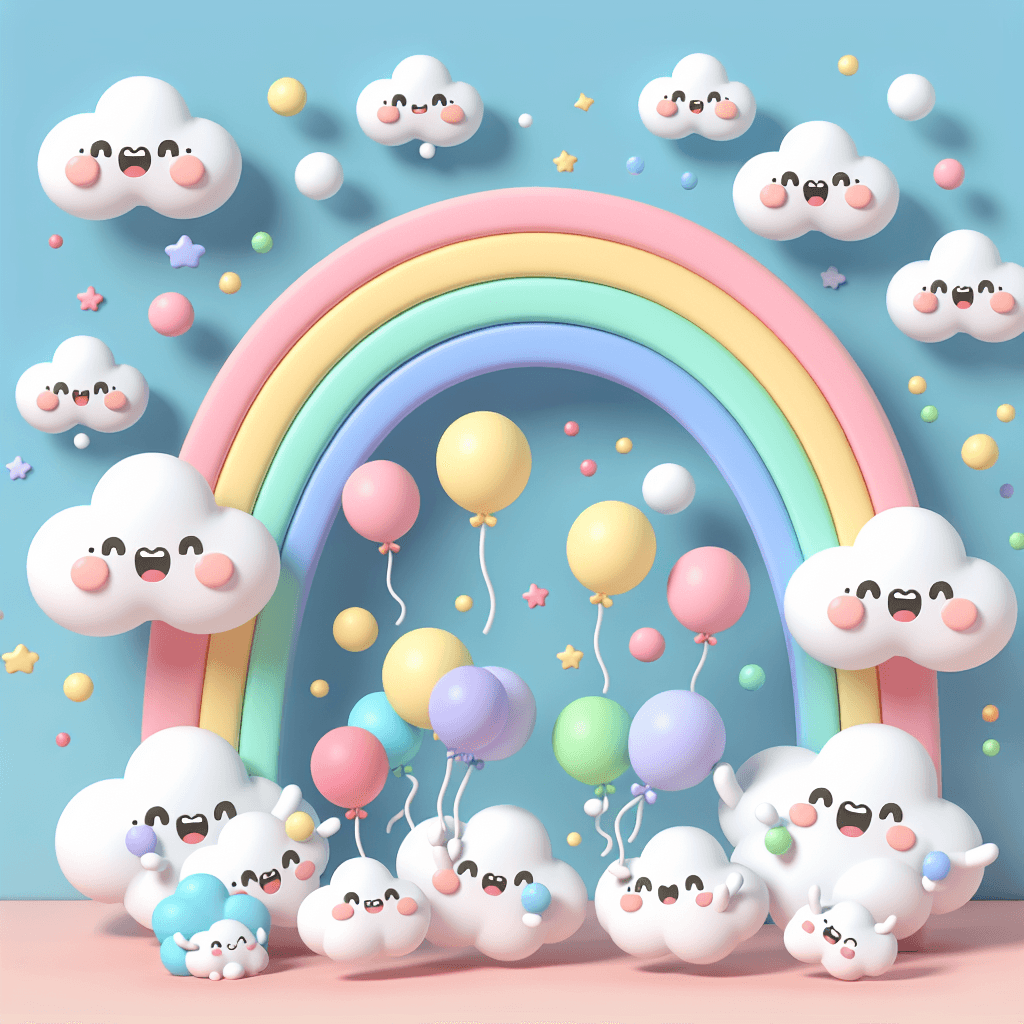 Whimsical Cloud Party Numbered Painting Kits