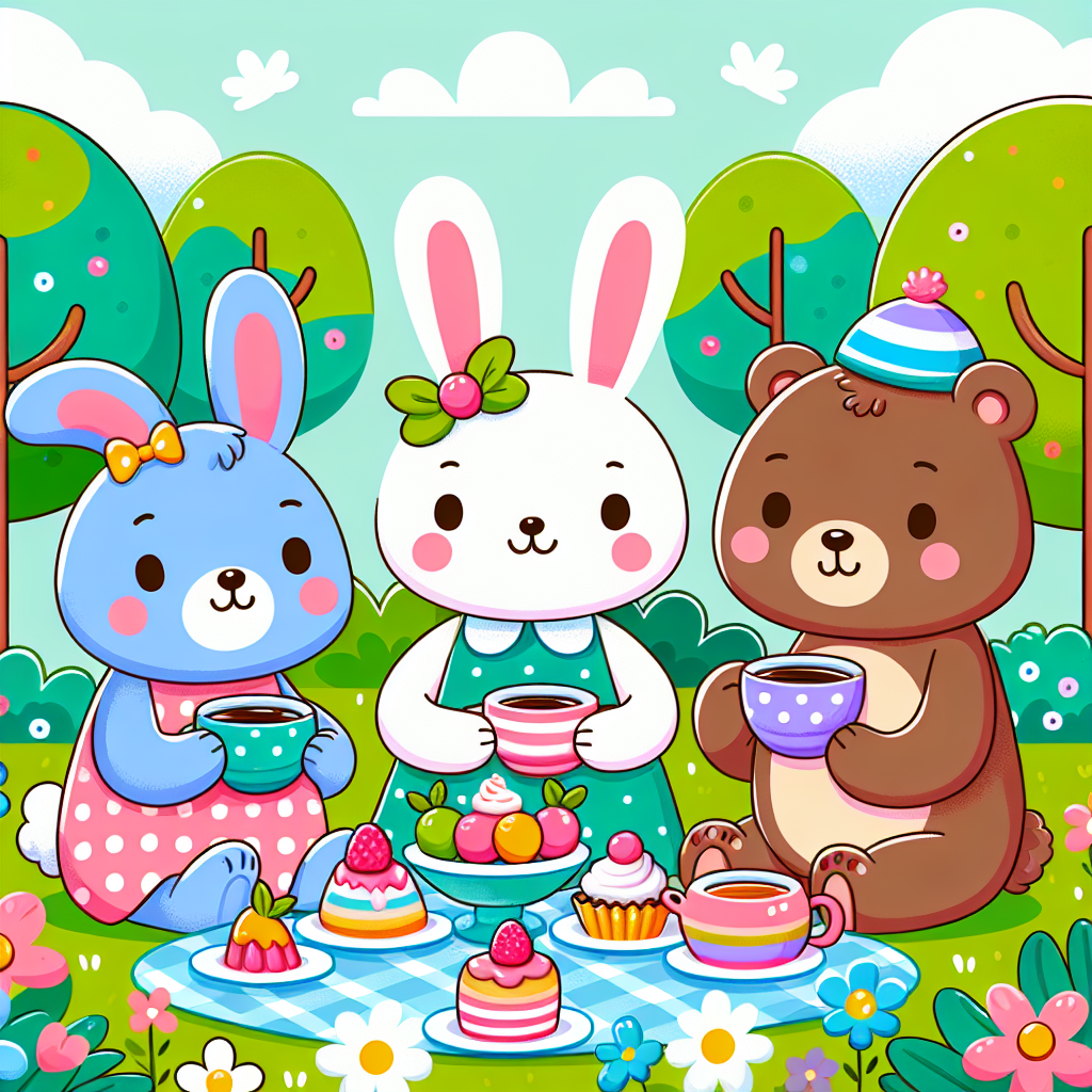 Joyful Animal Tea Party Paint By Numbers Art