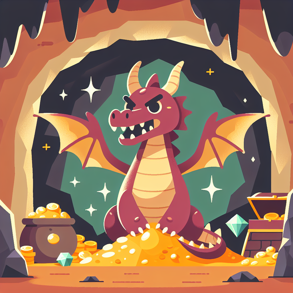 Dragon's Treasure Hoard DIY Paint By Numbers