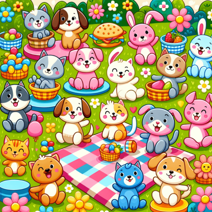 Animal Friends In The Park DIY Paint By Numbers